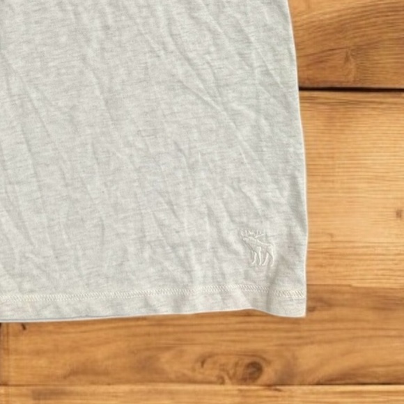 Abercrombie & Fitch Women's Light Gray Racerback Tank Top Floral XS Y2K Vintage - Picture 7 of 7